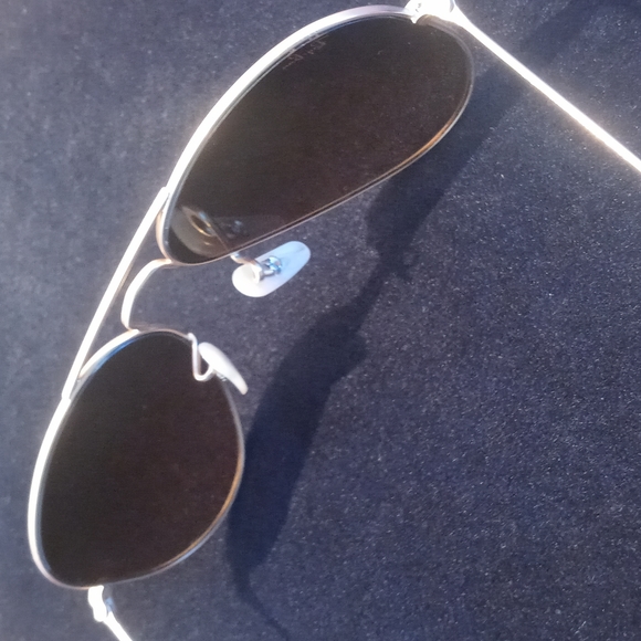 Ray-Ban Gold / Smoked Amber Brown Aviator Sunglasses - Picture 7 of 10